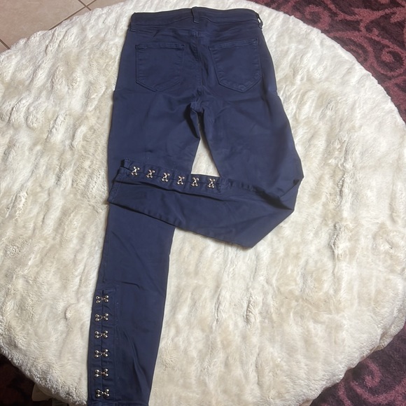 L’AGENCE Marlo High Rise Skinny jeans in Oxford silver studs 27 - Picture 10 of 11